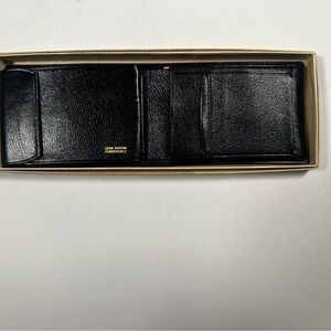Men’s Vintage Buxton Black Leather Wallet with Warranty Cards